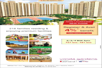 Register and avail 4 % benefit at Ashiana Vrinda Gardens, Jaipur